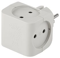 Сетевой разветвитель ЭРА без заземления 4 розетки, 16А, Белый, SP-4-W