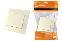 Розетка 2П+З 16А 250В IP44 с защ. шт. с крышкой сл. кость "Лама"  TDM