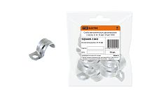 Скоба металлическая однолапковая с внутр. d 14-15 мм (10 шт)  TDM