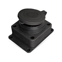 Розетка настенная с заглушкой с заземлением каучук 16А 250В IP44 UNIVERSAL