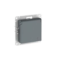 AtlasDesign Грифель Розетка с заземл. со шторк. с крышкой,16А,IP20,мех., быстрозажим. клемм
