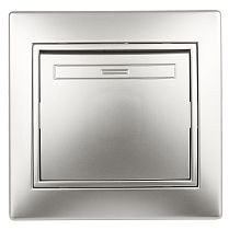 Выключатель ЭРА Intro Plano 1-101-03 10А 250В алюминий одноклавишный