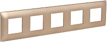 SKANDY Рамка 5-местная SK-F05Sa песочный IEK