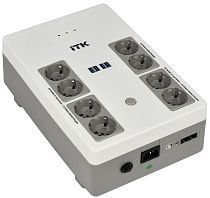 ITK ELECTRA ST8 ИБП Линейно-интерактивный 600ВА/360Вт LED АКБ 1х9AH 8хSchuko USB 4хUSB зарядки