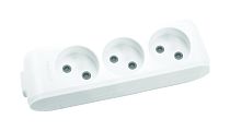 Колодка 3 гнезда без заземления белая X-TENDIA Panasonic WLTB02302WH