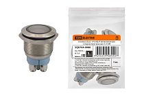 Кнопка EB2Q-1910NE/R металлическая с подсветкой красная 1з  TDM