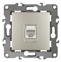 Розетка ЭРА 12 12-3107-04 шампань интернет RJ45