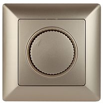 Светорегулятор ЭРА Intro Solo 4-401-04 поворотный, 600Вт 230В, IP20, скрытой установки, шампань