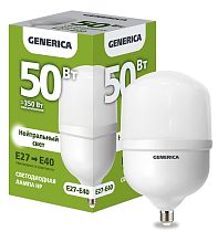 Лампа светодиодная HP 50Вт 230В 4000К E27-E40 GENERICA IEK