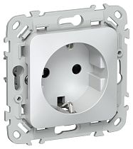 FLITE Розетка с заземлением с защитными шторками безвинтовое крепление 16А РСш11-1-ФлЖ жемчуг IEK