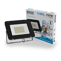 Прожектор светодиодный Gauss Gauss Elementary G2 150W 13500lm IP65 6500К черный 1/10 Прожектор светодиодный Gauss Gauss Elementary G2 150W 13500lm IP65 6500К черный 1/10