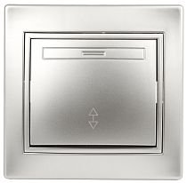 Переключатель ЭРА Intro Plano 1-103-03 10А 250В алюминий одноклавишный