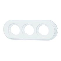 Рамка трехпостовая,серия Лизетта,пластик, цвет белый,накладной монтаж Bironi