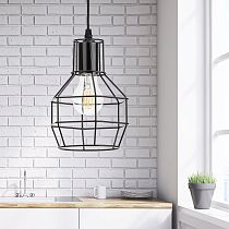 Подвес металлический ЭРА PL11 BK E27,max 60W,d160 мм,черный