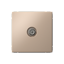 ArtGallery Песочный TV Розетка проходная 4DB, механизм Systeme Electric (Schneider Electric)