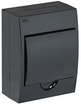 Корпус модульный пластиковый ЩРН-П-6 IP41 навесной черный IEK Корпус модульный пластиковый ЩРН-П-6 IP41 навесной черный IEK