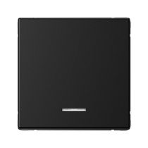 ARTGALLERY 1-клавишный ВЫКЛЮЧАТЕЛЬ КНОПОЧНЫЙ с подсв., 10А, механизм, КАРБОН