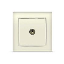 Розетка телевизионная одноместная серия "Бриллиант", с/у, тупиковая, 75Ом, ч/д 4-2400Мгц (еврослот) UNIVERSAL