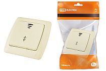 Выключатель на 2 направления 1 кл. с подсветкой 10А сл. кость "Онега"  TDM