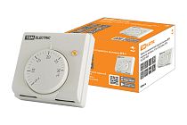 Термостат механический открытого монтажа НТ-1, индикатор, вкл/выкл, 10 А, 230 В, белый,  TDM Термостат механический открытого монтажа НТ-1, индикатор, вкл/выкл, 10 А, 230 В, белый,  TDM