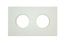 Рамка 2 постовая, скрытый монтаж, Шедель Бриз, пластик, цвет Слоновая кость матовый Bironi