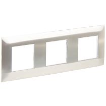 SKANDY Рамка 3-местная SK-F33N металл никель IEK