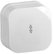 Выключатель одноклавишный для открытой установки проходной ВСп10-1-0-ХБ 10А GLORY белый  IEK