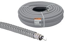 Металлорукав в ПВХ-изоляции РЗ-Ц-П 25 серый с протяжкой (25м)  TDM