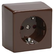 РС20-3-БК Розетка одноместная с заземлением для открытой установки ВЫВЕДЕНО!!!