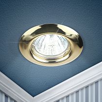 Светильник ЭРА ST3 GD штампованный MR16,12V/220V, 50W золото (200/3000) Светильник ЭРА ST3 GD штампованный MR16,12V/220V, 50W золото (200/3000)