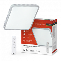 Светильник сд COMFORT MYSTERY КВАДРАТ 55Вт 230В 3000-6500K 4400Лм 430x65мм с пультом ДУ IN HOME