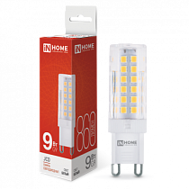 Лампа светодиодная LED-JCD 9Вт 230В G9 4000К 860Лм IN HOME Лампа светодиодная LED-JCD 9Вт 230В G9 4000К 860Лм IN HOME