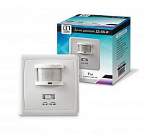 Датчик движения инфракрасный ДД-035-W оптико-акустический 500Вт 160 градусов 9м IP20 белый LLT