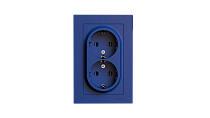 AtlasDesign Аквамарин Розетка с заземлением двойная 16А (в сборе с рамкой) Systeme Electric (Schneider Electric) AtlasDesign Аквамарин Розетка с заземлением двойная 16А (в сборе с рамкой) Systeme Electric (Schneider Electric)