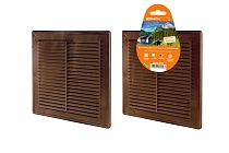 Решетка разъемная с москитной сеткой, 250х250 "ЭКО" (коричн.) TDM