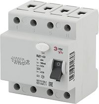 УЗО ВД1-63 Электромеханическое 3P+N 40А 100mA NO-902-61 ЭРА Pro