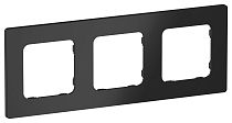 FLITE Рамка 3-местная РУ-3-К-ФлЧ черный IEK