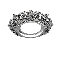 Светильник Gauss Antique CA051 Круг. Серебро/Черный Gu5.3 1/40