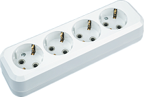 Колодка Navigator NCA-BL01-04-E-WH 4гн с заземлением АБС пластик