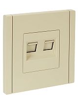 FORTE&PIANO Розетка компьютерная двойная RJ45 кат.6 FP434 ваниль IEK FORTE&PIANO Розетка компьютерная двойная RJ45 кат.6 FP434 ваниль IEK