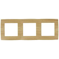 Рамка для выключателей и розеток тройная ЭРА 12 12-5003-11 пластик сосна