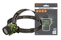 Фонарь"Тактика 5", налобный 12+2 LED, 94 лм, бат. 3*AАА,  TDM