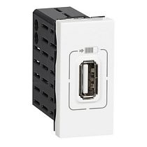 Розетка USB для зарядки одинарная белая Mosaic Legrand
