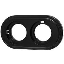 Рамка двухпостовая, серия Лизетта,пластик, цвет Черный Bironi