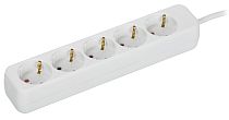 UMA Удлинитель У05 5 мест 2P+PE 5м 3х1мм2 10А белый IEK