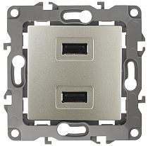 Устройство зарядное USB ЭРА 12 12-4110-04  230В_5В-2100мА шампань