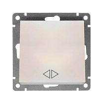 Выключатель одноклавишный перекрестный UNIVERSAL серия "Афина" жемчуг