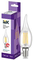 Лампа светодиодная CВ35 св.н/ветру 7Вт 230В 4000К E14 Filament  IEK