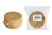 Коробка распаячная ОП D65х40мм, крышка, "ЭКО" (сосна), IP54, 4вх. инд. штрихкод  TDM