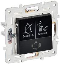 SKANDY Кнопка звонка с индикацией для отелей 10А SK-V17Bl черный IEK SKANDY Кнопка звонка с индикацией для отелей 10А SK-V17Bl черный IEK